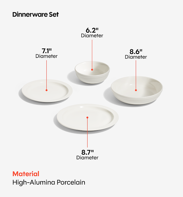 36-Piece Dinnerware + Flatware Set (Serves 4) - White / Polished
