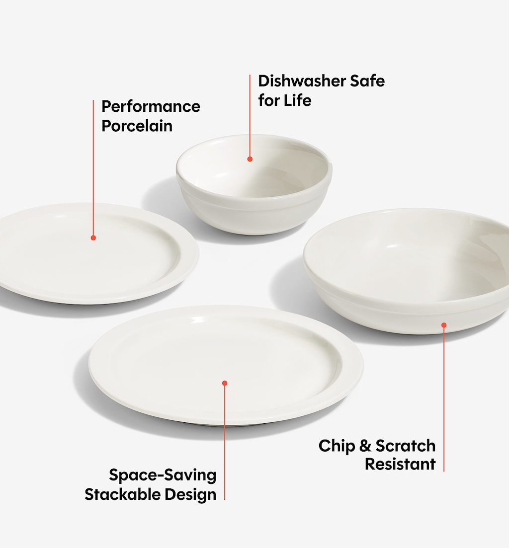 16-Piece Dinnerware Set (Serves 4) - White