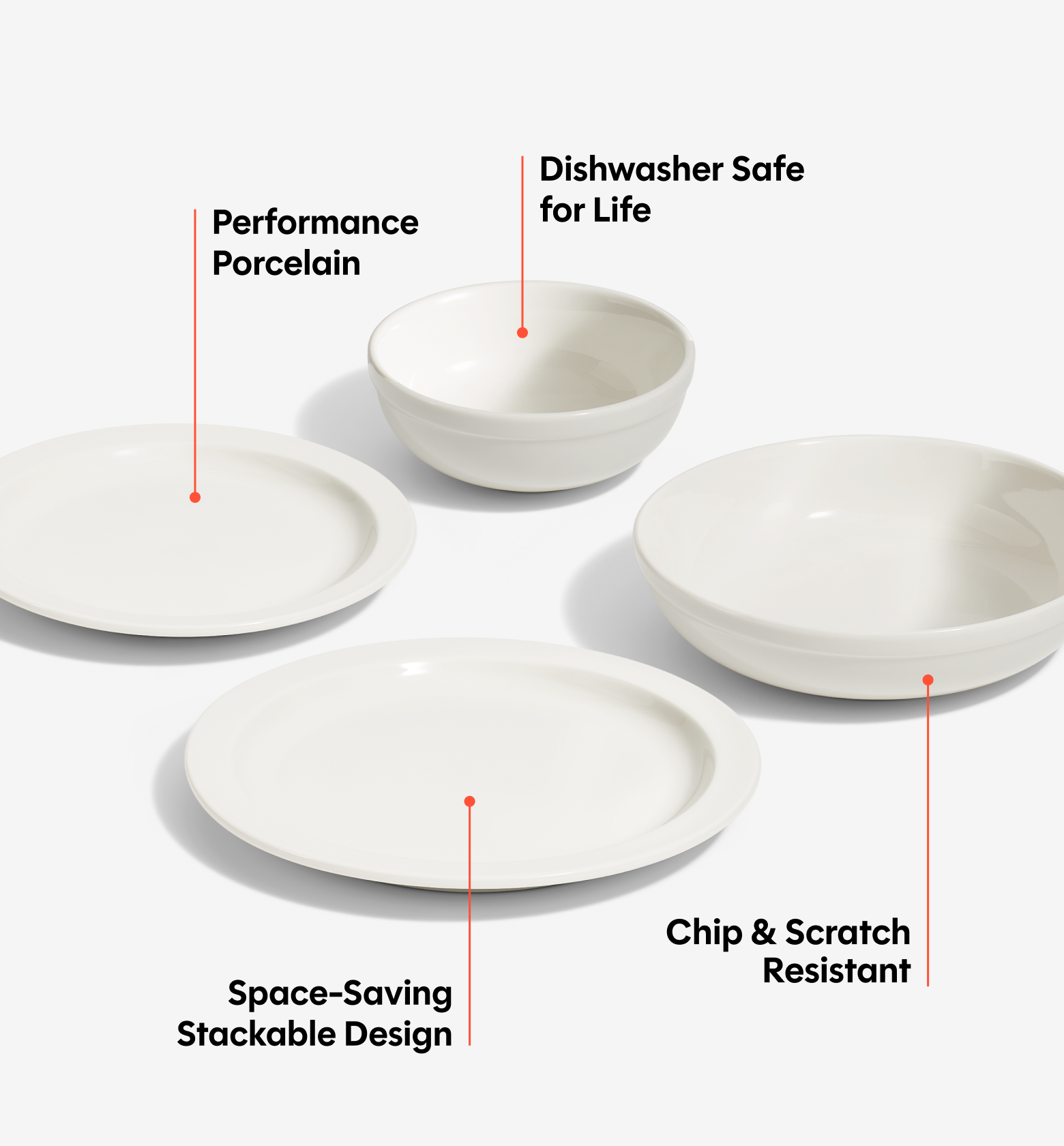 16-Piece Dinnerware Set (Serves 4) - White