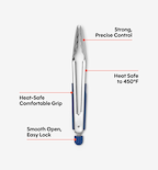 Stainless Steel Tongs - Classic Blue