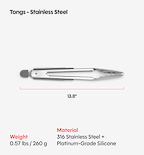 Stainless Steel Tongs - Gray