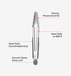Stainless Steel Tongs - Gray