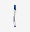 Stainless steel kitchen tongs with blue silicone tips and locking mechanism