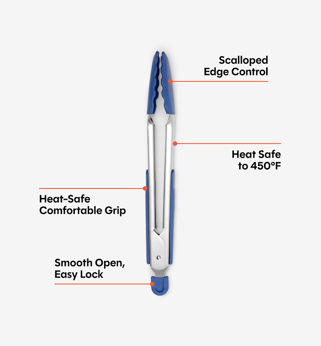 Silicone Tongs - Blue