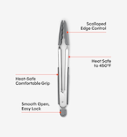 Silicone Tongs - Gray