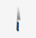 Misen chef's knife with blue handle and stainless steel blade