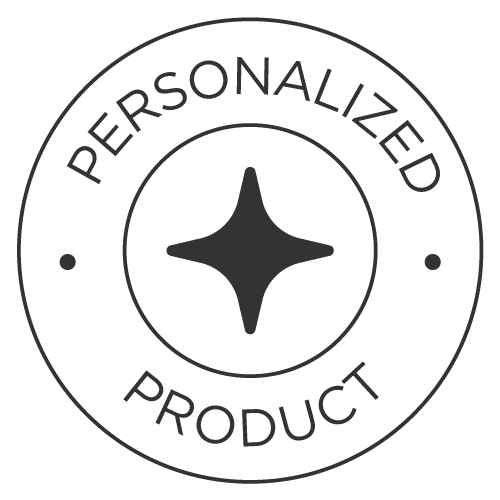 Personalized product badge seal with star emblem