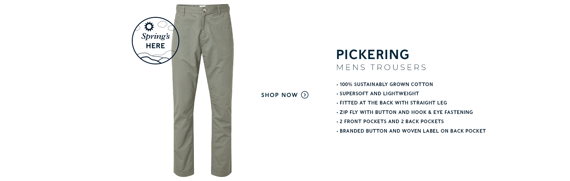 Pickering Mens Trousers Regular