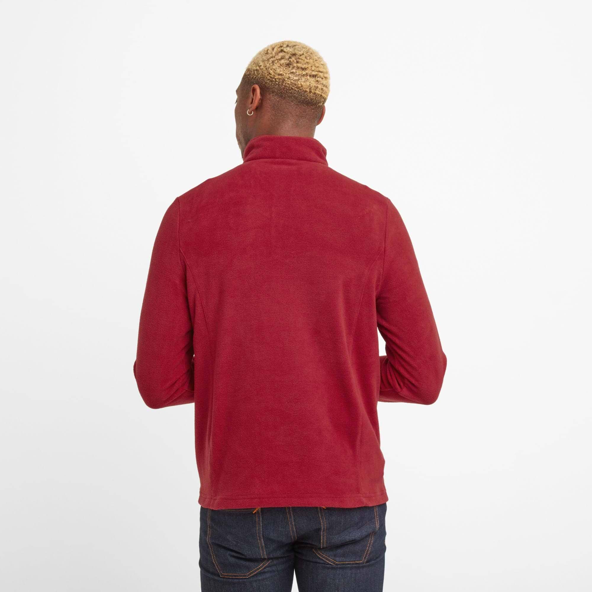 Shire Mens Fleece Zipneck - Chilli Red