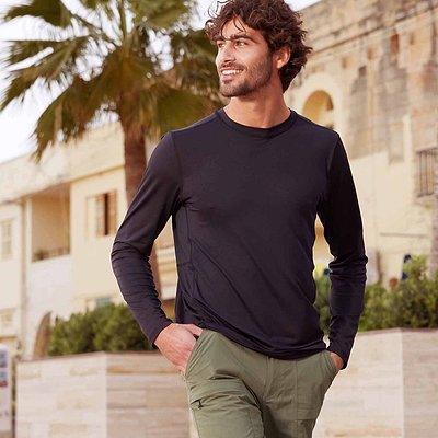 Ace Mens Long Sleeve Performance T-Shirt - Inky Blue – TOG24