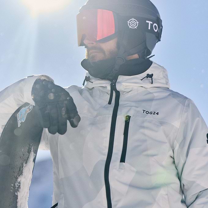 Palisade Mens Ski Jacket - Light Grey Camo