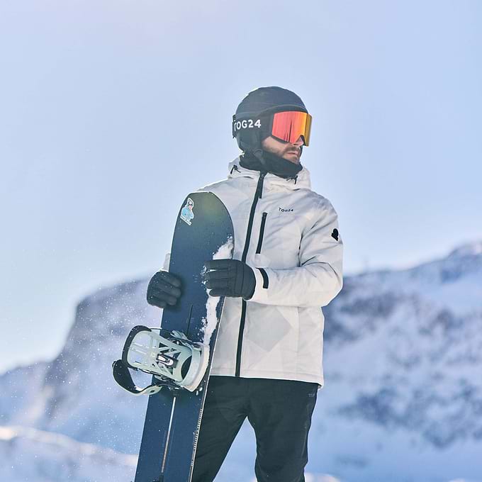 Palisade Mens Ski Jacket - Light Grey Camo