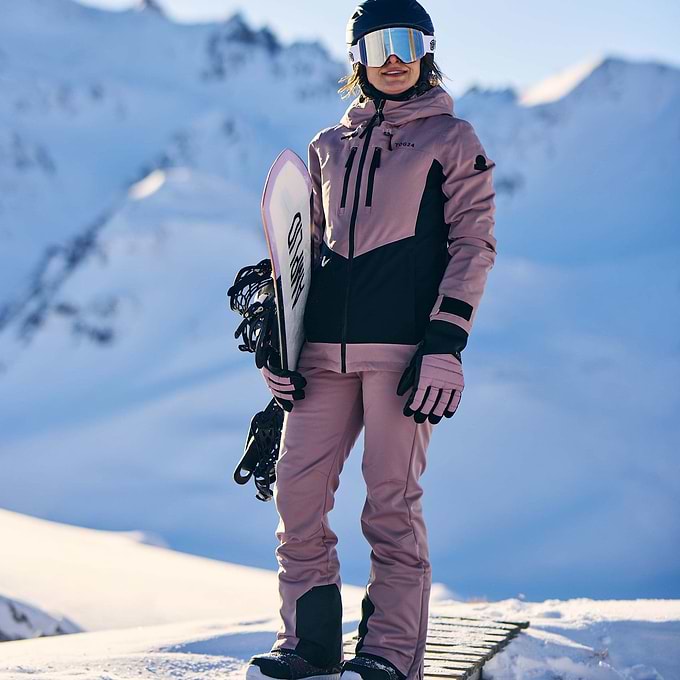 Montana Womens Ski Jacket - Black/Faded Pink