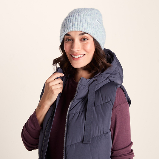 Abby Knit Hat - Light Blue Marl