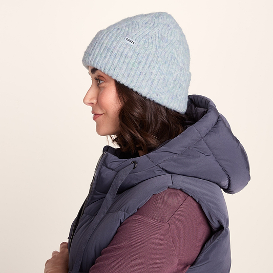 Abby Knit Hat - Light Blue Marl