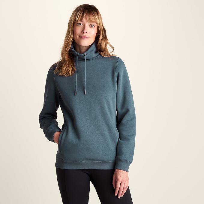 Abigail Womens Supersoft Funnel Neck Sweat - Graphite