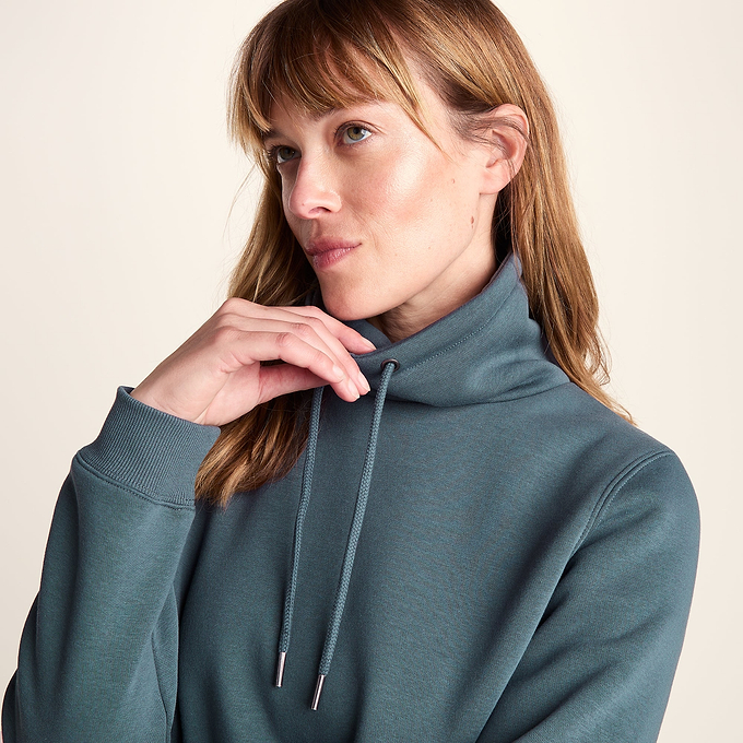 Abigail Womens Supersoft Funnel Neck Sweat - Graphite