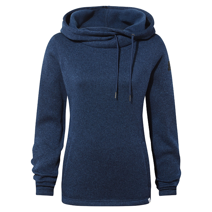 Acer Womens Oversized Supersoft Knitlook Fleece Hoody - Starry Night Marl