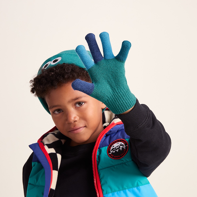 Adal Kids Shaun the Sheep Knit Gloves - Jungle Green