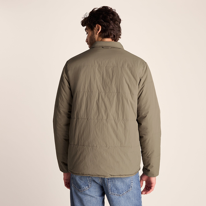 Adamson Mens Shower Resistant Insulated Shacket - Mushroom