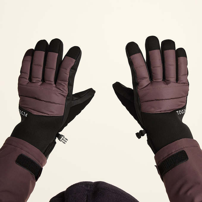 Adventure Waterproof Insulated Ski Gloves - Chocolate Brown