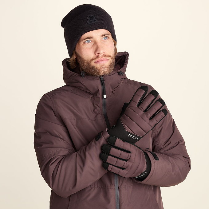 Adventure Waterproof Insulated Ski Gloves - Chocolate Brown
