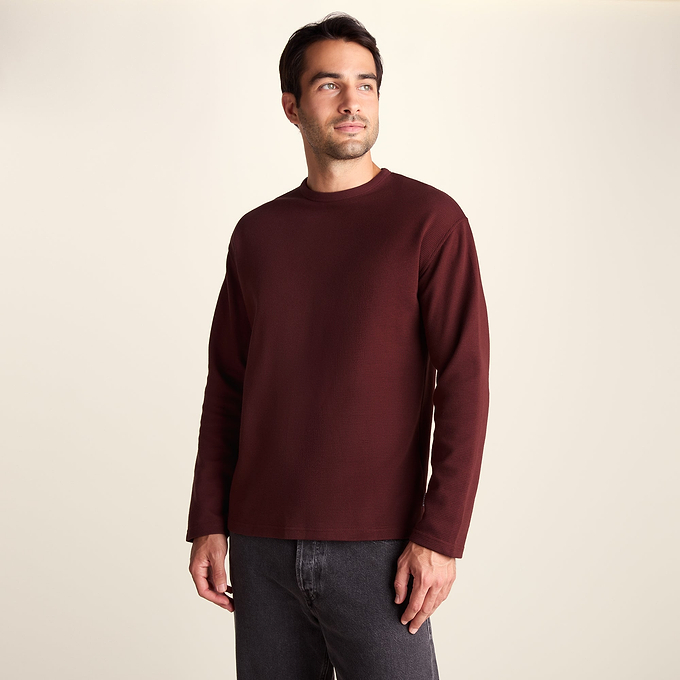 Ainsdale Mens Long Sleeve T-Shirt - Burnt Caramel