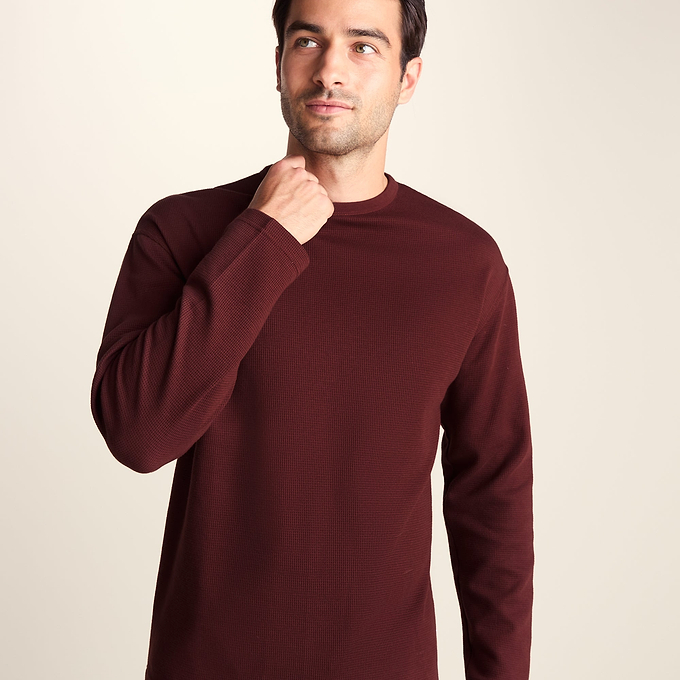 Ainsdale Mens Long Sleeve T-Shirt - Burnt Caramel