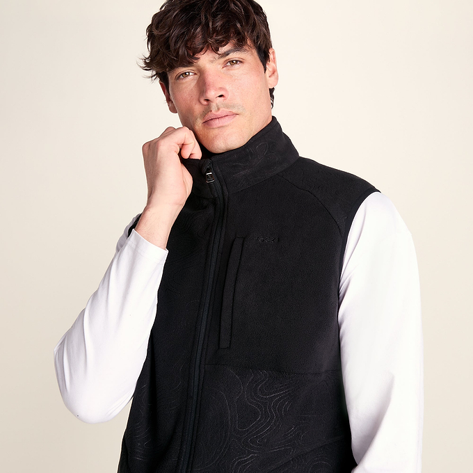 Ainsworth Mens Microfleece Gilet - Terrain Print