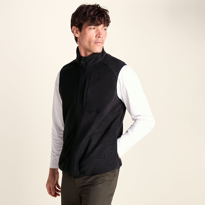Ainsworth Mens Microfleece Gilet - Terrain Print