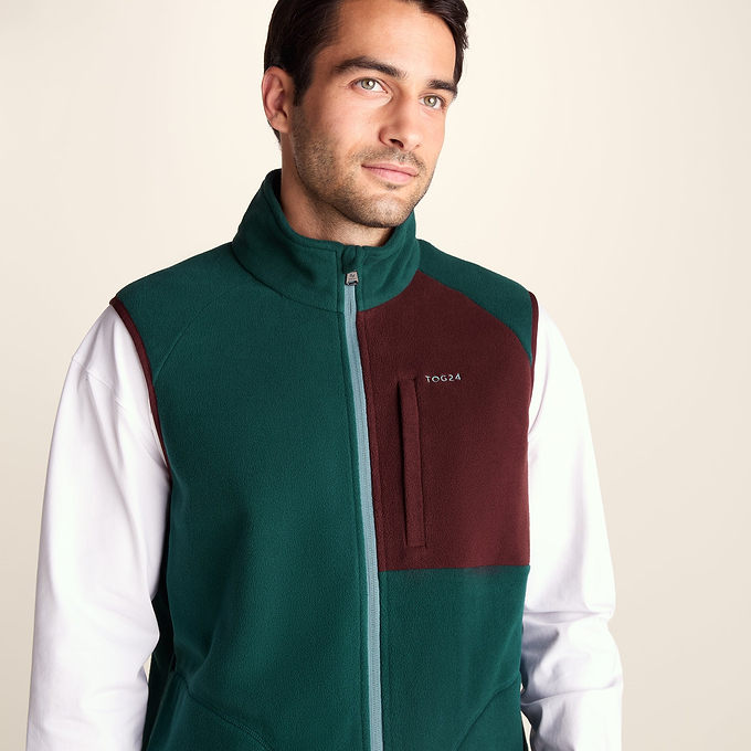 Ainsworth Mens Microfleece Gilet - Midnight Green