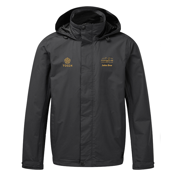 Porsche & Coffee Club Cabriolet Mens - Airton Waterproof Jacket Black