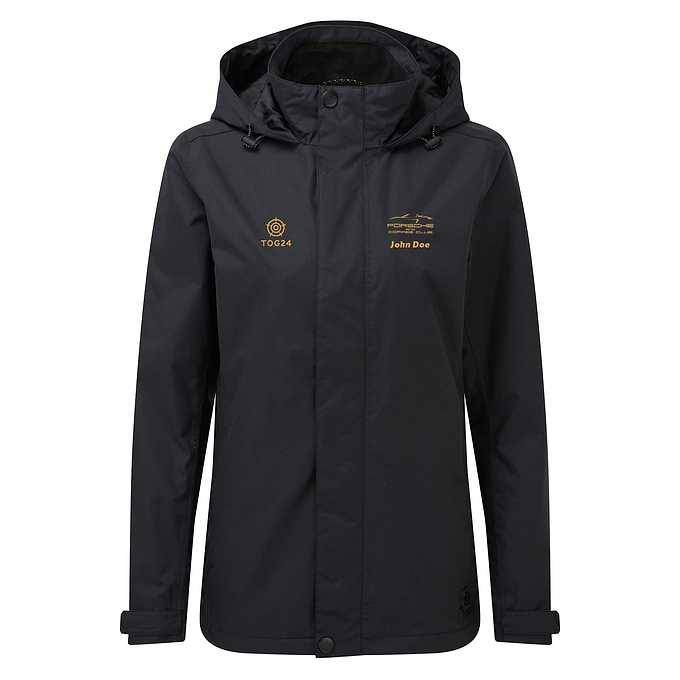 Porsche & Coffee Club Cabriolet Womens - Airton Waterproof Jacket Black