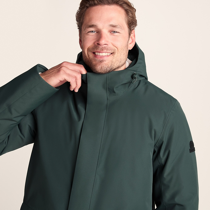 Aksel Mens Waterproof Insulated Parka - Racing Green
