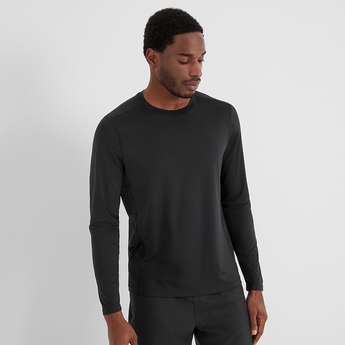 Aller Mens Long Sleeve Performance T-Shirt - Black
