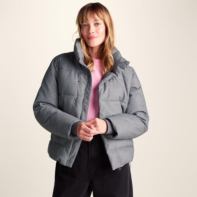 Allitt Womens Short Insulated Padded Jacket - Ice Grey Melange