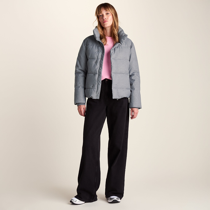Allitt Womens Short Insulated Padded Jacket - Ice Grey Melange