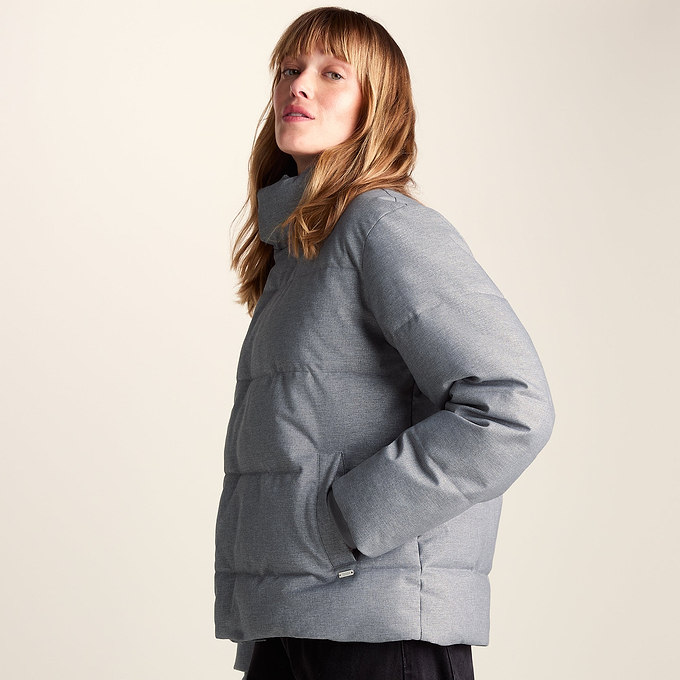 Allitt Womens Short Insulated Padded Jacket - Ice Grey Melange