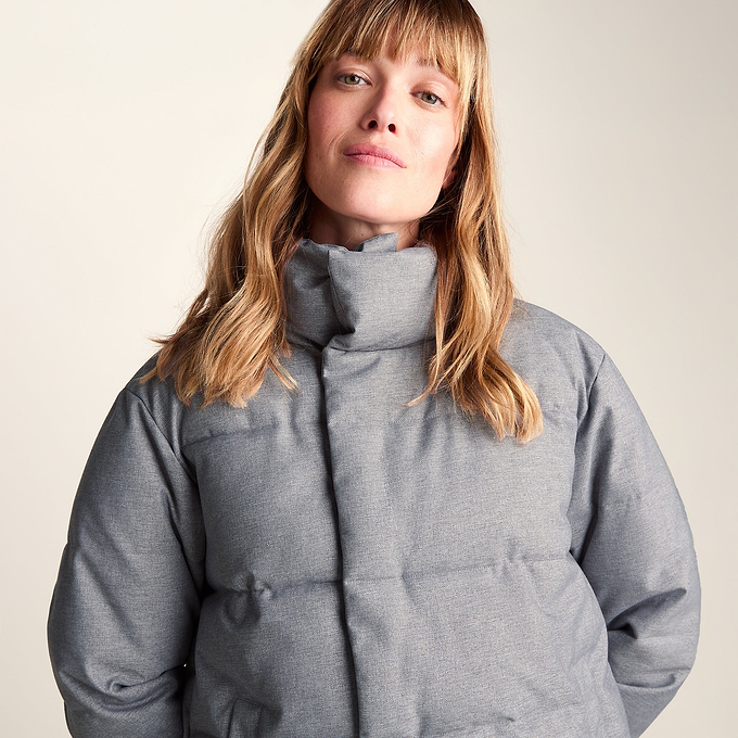 Allitt Womens Short Insulated Padded Jacket - Ice Grey Melange