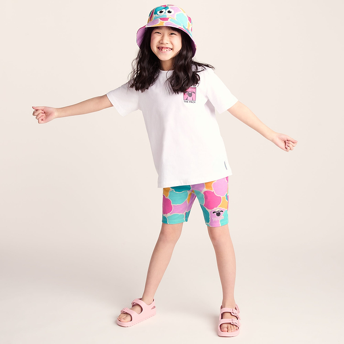 Altay Kids Shaun the Sheep Cycling Short - Pink Cloud Print