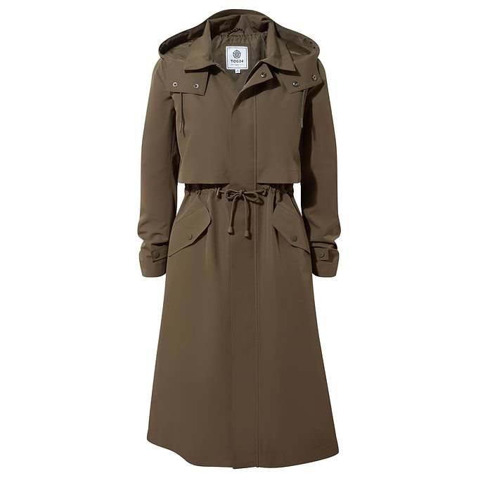 Alva Womens Waterproof Trench Coat - Khaki