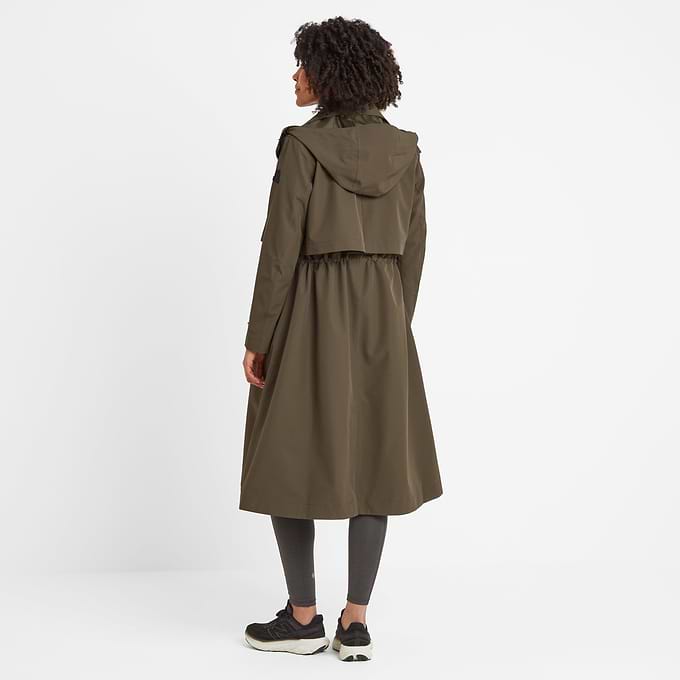Alva Womens Waterproof Trench Coat - Khaki