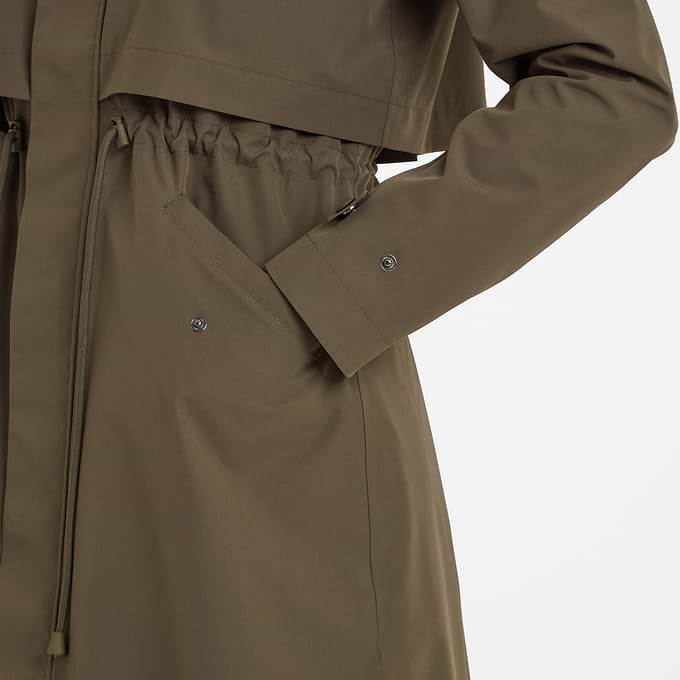 Alva Womens Waterproof Trench Coat - Khaki