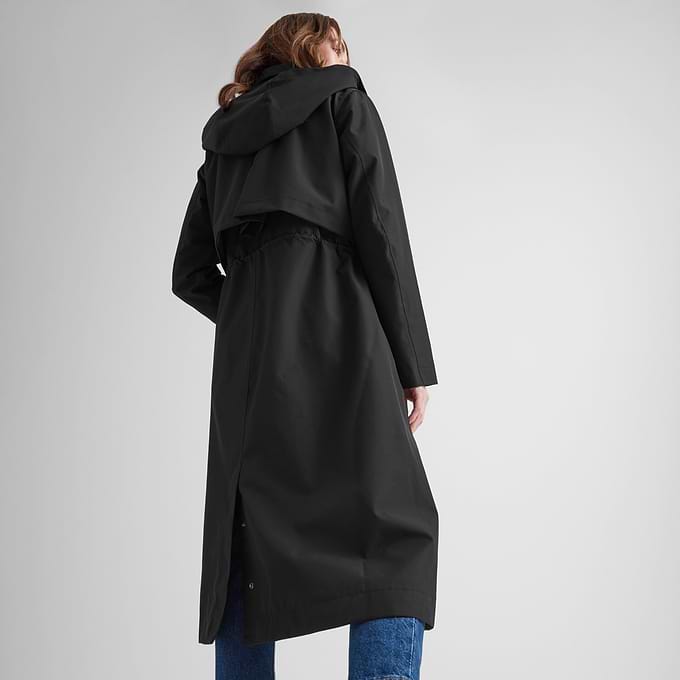 Alva Womens Waterproof Trench Coat - Black