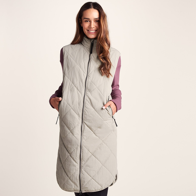 Anda Womens Shower Resistant Insulated Gilet - Dark Taupe