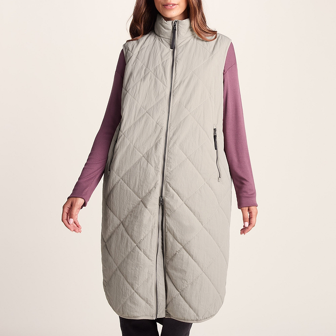 Anda Womens Shower Resistant Insulated Gilet - Dark Taupe