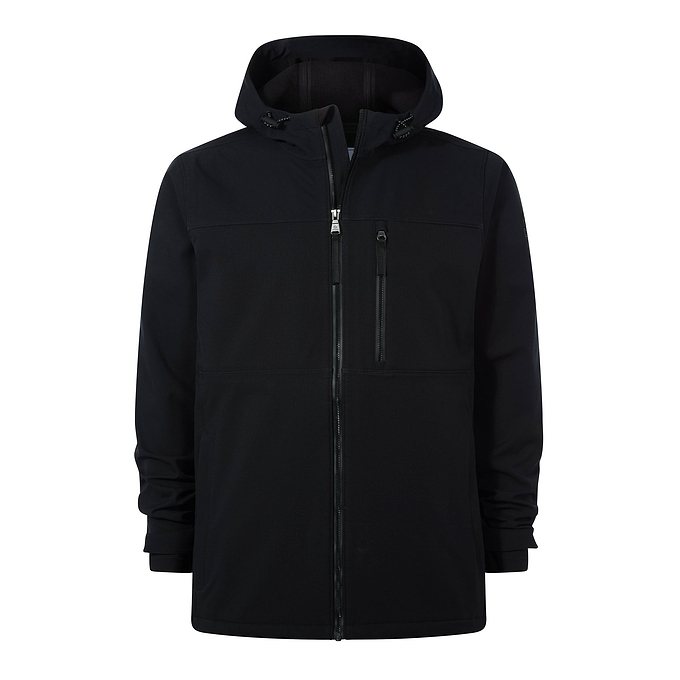 Andro Mens Hooded Waterproof Softshell Jacket - Black
