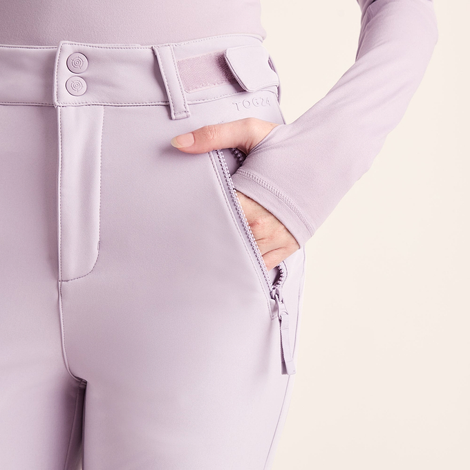 Annecy Womens Softshell Salopettes - Lavender Grey