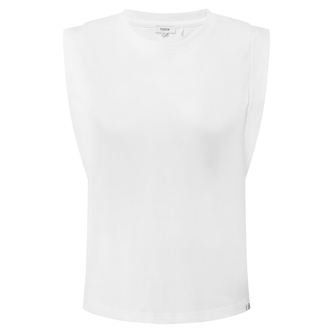 April Womens 100% Cotton Supersoft Boxy Fit Vest - Optic White