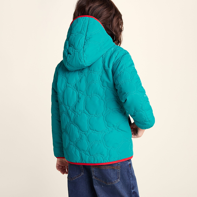 Arapawa Shaun the Sheep Kids Insulated Quilted Coat Microfleece Lining - Peacock Green